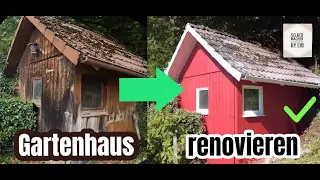 altes Gartenhaus renovieren im Schwedenhaus Style