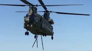 RAF Chinook Delivering Chalk on Salisbury Plain