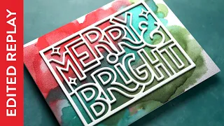 🔴 EDITED REPLAY - Holiday Card Series 2022 Day 4 - Sparkle Alcohol Ink Background