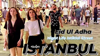 ISTANBUL Nightlife Istiklal Street 2023 City Center Taksim Square // Walking Tour 4k 60fps