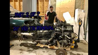 DIY V10 TDI engine removal. Part 2: Unhooking electrical/fuel and drive shaft
