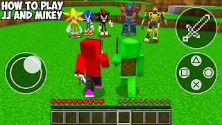 HOW TO PLAY JJ and MIKEY! REALISTIC SONIC and TRANSFORMERS in MINECRAFT!