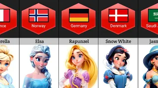 Disney princess from different countries | comparison