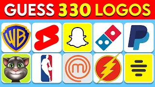 Guess The Logo in 3 Seconds | 330 Famous Logos | Logo Quiz 2024