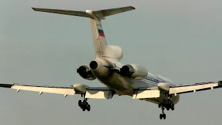 Самый красивый Ту-154 RA-85084. Посадка во Внуково