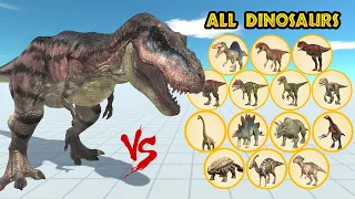TARBOSAURUS Trex  vs All Units Dinosaurs (1 vs 1) with HP Bar