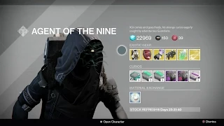 Destiny - Xur Agent Of The Nine Location & Exotic Items! Nothing Manacles! Week 38 (May 29-31)