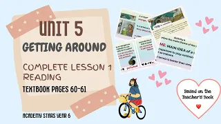 ACADEMY STARS YEAR 6 | TEXTBOOK PAGES 60-61 | UNIT 5 GETTING AROUND | LESSON 1 | READING