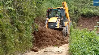 New JCB ecoXcellence Backhoe Fixing Mountain Broken Road Inviting Summer Days