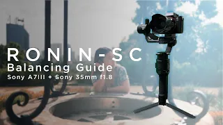 How to balance the Sony A7III on Ronin SC