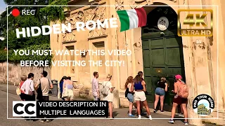 Italy,Hidden Rome tour: You Must Watch This Video Before Visiting the City!4k,Ads-free!