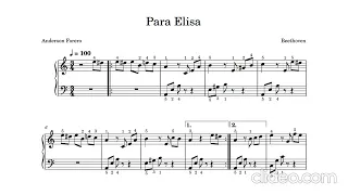 Para Elisa (Für Elise) - Ludvig van Beethoven. Nivel principiante / Beginner