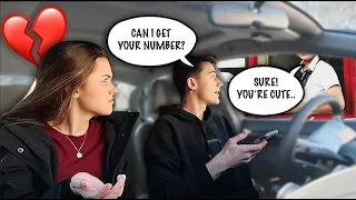 FLIRTING WITH DRIVE THRU EMPLOYEES IN FRONT OF MY GIRLFRIEND!! *BAD IDEA*