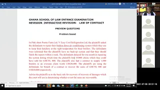 GHANA SCHOOL OF LAW ENTRANCE EXAMINATION 2021- 4TH INTERATIVE REVISION SESSION-  DAMAGES FOR BREACH