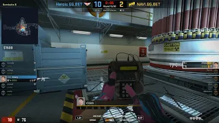 s1mple almost clutches 1v3 vs Heroic