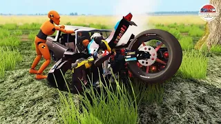 Dangerous Motorbike Crashes _01 _ BeamNG.Drive part 1