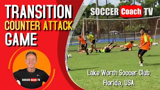 SoccerCoachTV - Try this Transition Counter Attack Game.