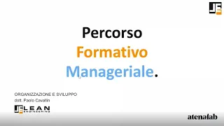 Presentazione PERCORSO FORMATIVO-MANAGERIALE | Webinar by AtenaLab