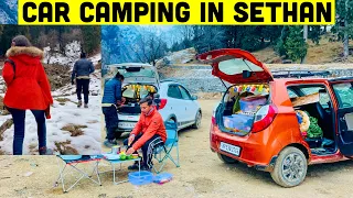 Vlog 242 | CAR CAMPING IN SETHAN, MANALI. Trekking in snow ❄️