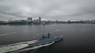 День ВМФ 2019 с квадрокоптера в 4K. Владивосток.