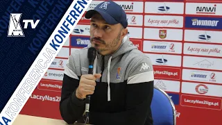 Trener Saganowski po meczu w Ostródzie (23.10.2021)