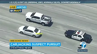 VIDEO: Carjacking suspect leads LASD deputies on chase | ABC7