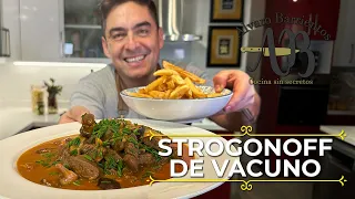 STROGONOFF DE VACUNO. LA RECETA PERFECTA QUE NO PUEDES DEJAR DE COCINAR. TE ENCANTARÁ