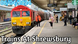 Trains at Shrewsbury 06/04/2024 (4K)