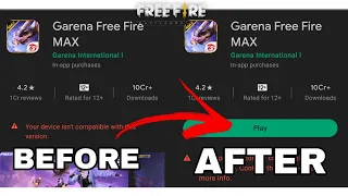 HOW TO FIX FREE FIRE MAX ISN'T COMPATIBLE WITH THIS VERSION PROBLEM #freefireindia #freefiremax