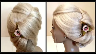 Красивые прически.Быстрая Свадебная прическа.Beautiful hairstyles.Quick bridal hairstyle