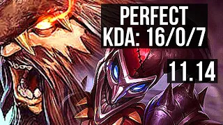 UDYR vs SHACO (JUNGLE) | 16/0/7, 3.8M mastery, Legendary, 300+ games | NA Master | v11.14