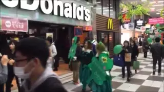 St. Patricks Day Spektakel in Fukuoka Japan 2016