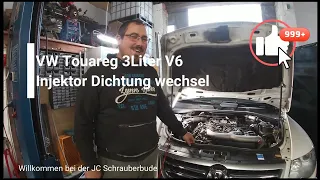 Wir wechseln von einem VW Touareg 7L 3 Liter V6 die Injektor Kupferdichtringe