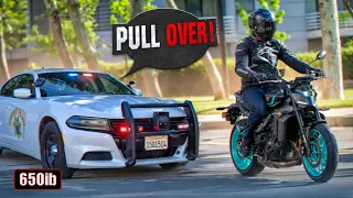 COPS DETAIN US WHILE RIDING NEW 2024 YAMAHA MT-09!