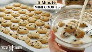 YOUR new FAVORITE way to eat Cookies! 5 minute Mini Chocolate Chip Cookies