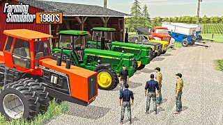 AUCTION DAY! LOCAL FARMERS HAVE A RETIREMENT AUCTION (WITH REAL AUCTIONEER) | FARM SIM 1980'S