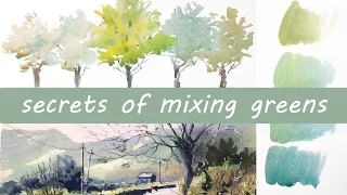 Watercolor Tutorial Mixing Greens Secrets