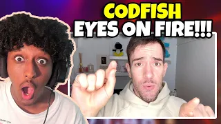 Yolow Reacts | Codfish - Eyes on Fire (Blue Foundation Beatbox Cover) (Official Music Video)