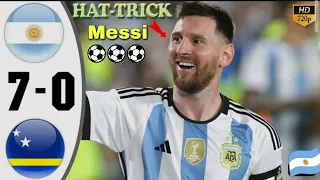 Argentina vs Curacao 7-0 ||All Goals & Extended Highlights| | Messi Hat track || 2023 HD 🇦🇷🇦🇷