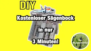 SÄGEBOCK selber bauen | kostenlos in 3 Minuten! Paletten und Akkusäge Stihl MSA 140 C