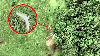 Ukranian Drone Drop Hand Grenade Down At Zala-421 Drone
