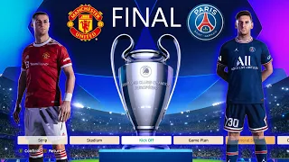 Manchester United vs Paris Saint-Germain | UCL FINAL Champions League PES 2021 | Messi vs Ronaldo