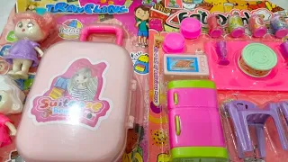 4 minutes Satisfying with unboxing miniature kitchen set and toy suitcase | asmr