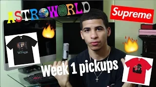 CRAZY HEAT !! Supreme week 1 pickups/ Travis Scott Merch