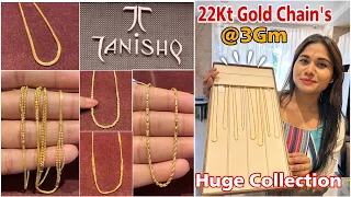 *HUGE* Tanishq Gold Chain Start At Just 3Gm Designs & Price |Light Weight Gold Chain Designs Tanishq