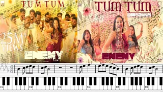 #Tum_Tum Party Song Keyboard/Violin Notes by Sibin S S // Thaman S #Enemy