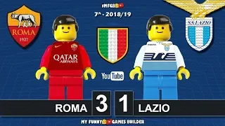 Roma vs Lazio 3-1 • Derby Serie A 2018/19 • Sintesi 29/09/18 • All Goal Highlights Lego Football