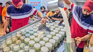 FASTEST LASSI MAKERS • 100+ Huge MAWA RABDI LASSI Making | Pakistani Street Food