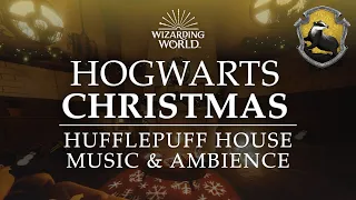 Hogwarts Christmas | Hufflepuff House Music & Ambience, 12 Relaxing Scenes in 4K