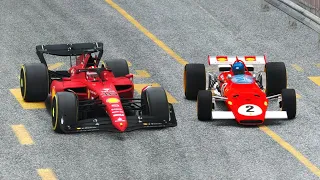 Ferrari F1 2022 vs Ferrari F1 1971 - Monaco 1966